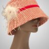 Dreamy Red and White Plaid Wool Hat v2
